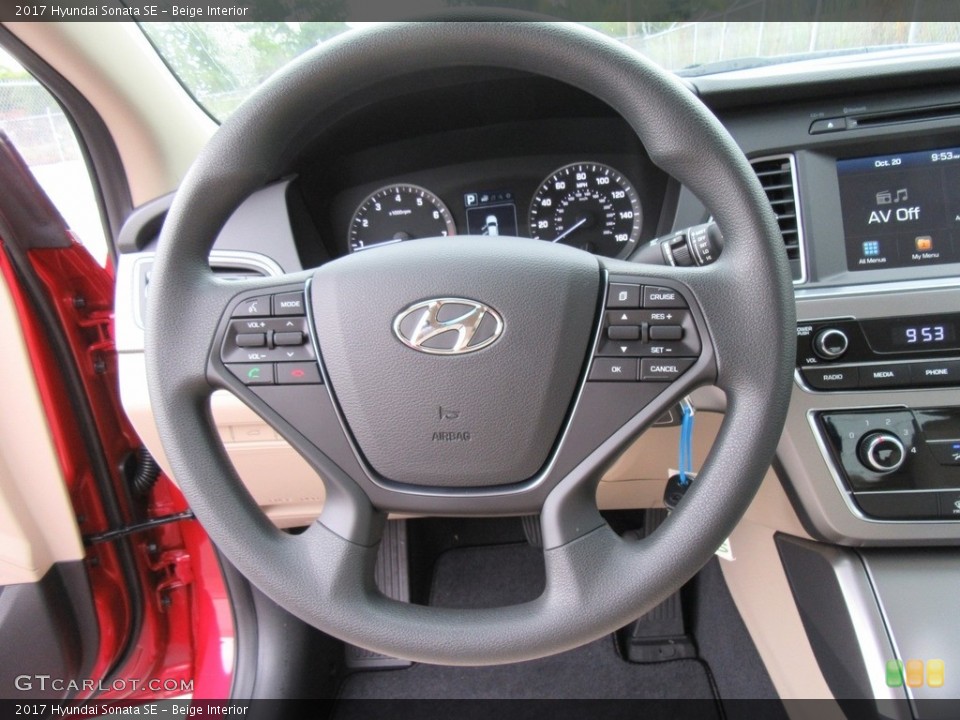 Beige Interior Steering Wheel for the 2017 Hyundai Sonata SE #116497155