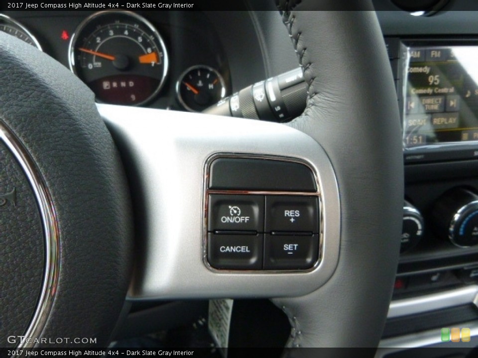 Dark Slate Gray Interior Controls for the 2017 Jeep Compass High Altitude 4x4 #116498826