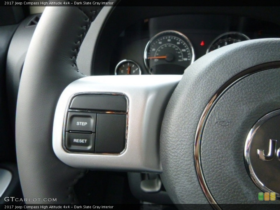 Dark Slate Gray Interior Controls for the 2017 Jeep Compass High Altitude 4x4 #116498847