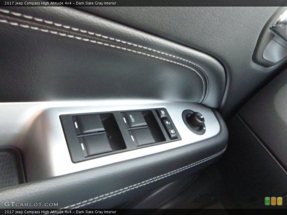 Dark Slate Gray Interior Controls for the 2017 Jeep Compass High Altitude 4x4 #116498895