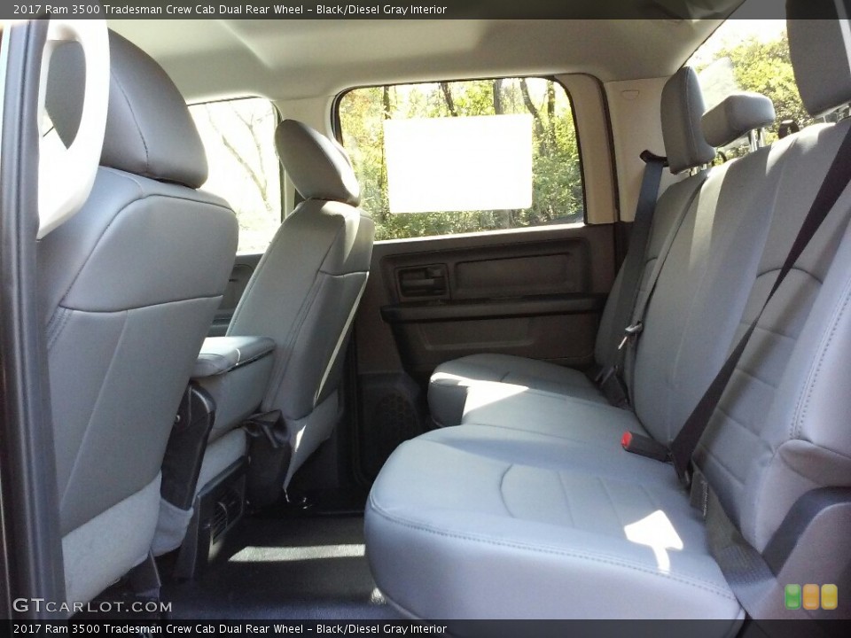 Black/Diesel Gray Interior Rear Seat for the 2017 Ram 3500 Tradesman Crew Cab Dual Rear Wheel #116499564