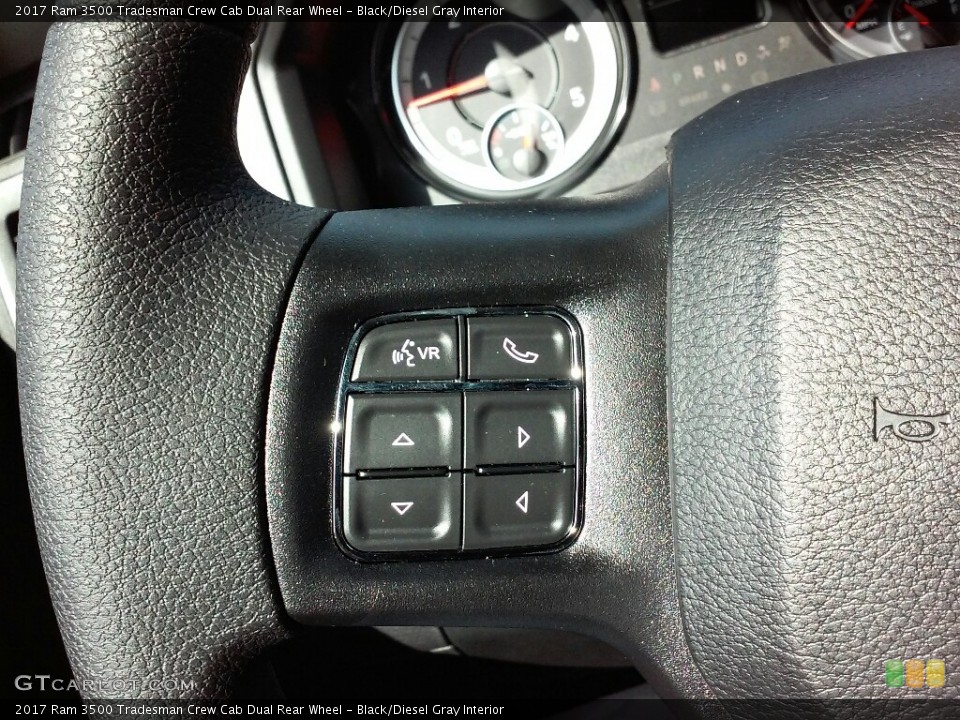 Black/Diesel Gray Interior Controls for the 2017 Ram 3500 Tradesman Crew Cab Dual Rear Wheel #116499711