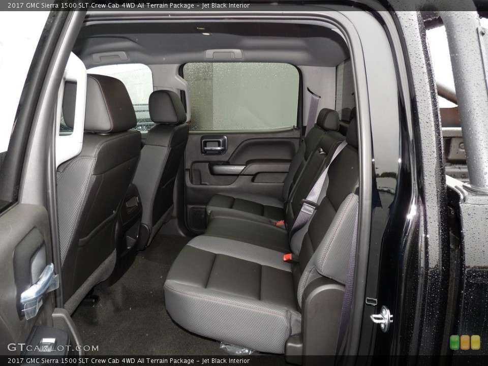 Jet Black Interior Rear Seat for the 2017 GMC Sierra 1500 SLT Crew Cab 4WD All Terrain Package #116503920