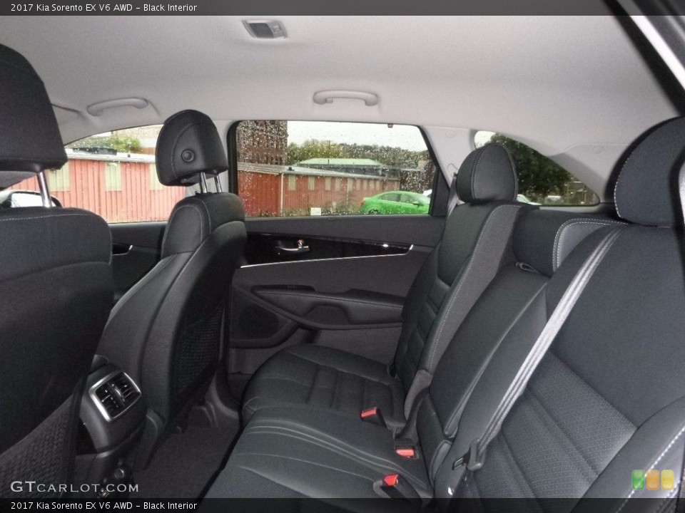 Black Interior Rear Seat for the 2017 Kia Sorento EX V6 AWD #116512623