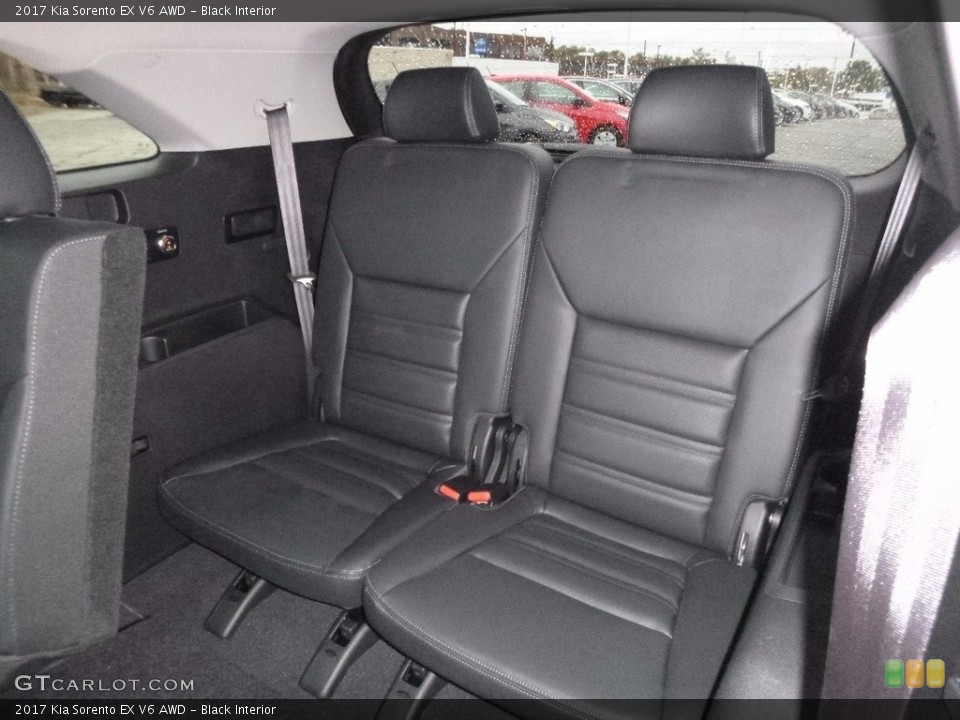 Black Interior Rear Seat for the 2017 Kia Sorento EX V6 AWD #116512647