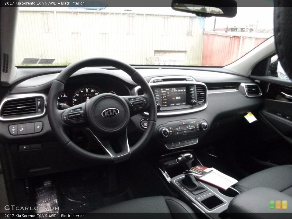 Black Interior Dashboard for the 2017 Kia Sorento EX V6 AWD #116512671