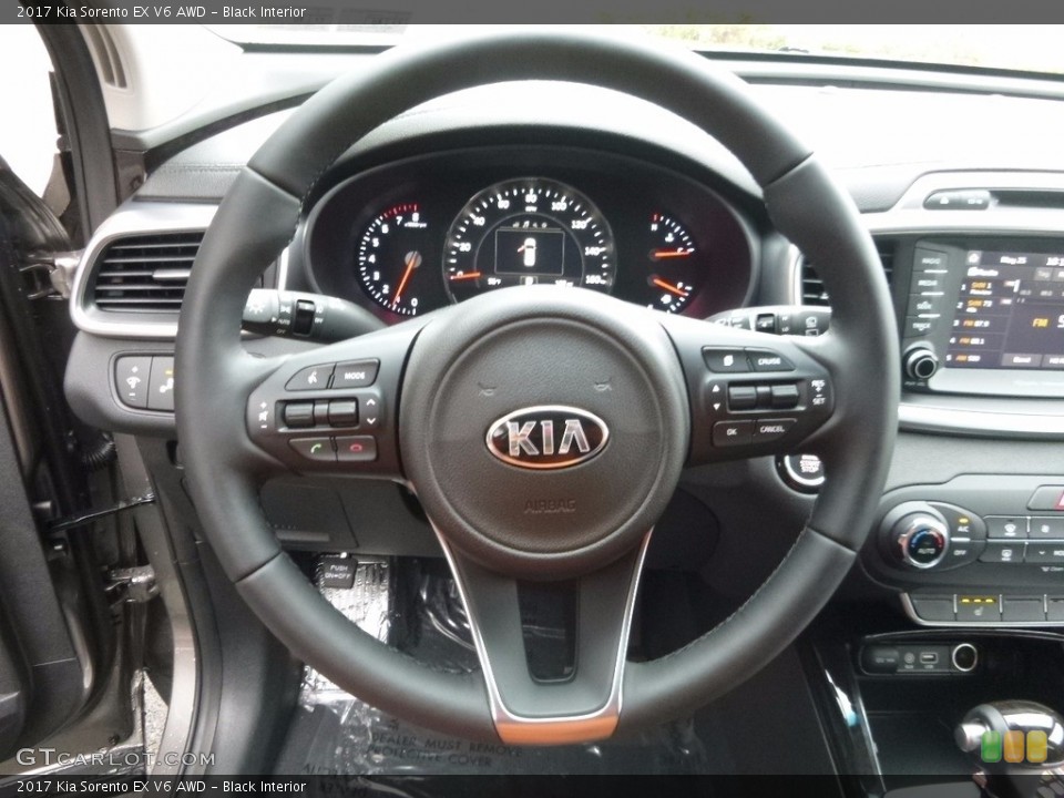 Black Interior Steering Wheel for the 2017 Kia Sorento EX V6 AWD #116512737