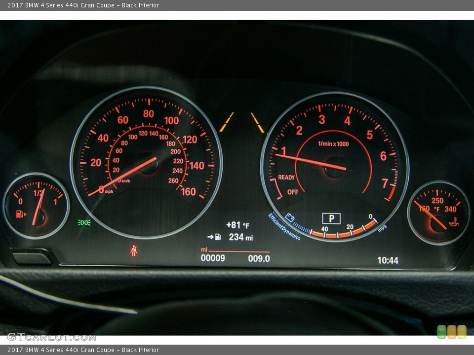 Black Interior Gauges for the 2017 BMW 4 Series 440i Gran Coupe #116526285