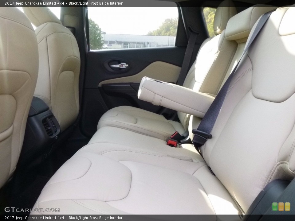 Black/Light Frost Beige Interior Rear Seat for the 2017 Jeep Cherokee Limited 4x4 #116528253