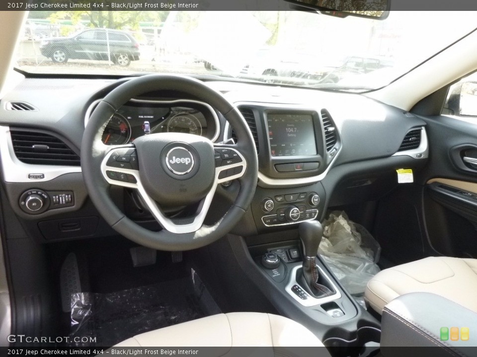 Black/Light Frost Beige Interior Photo for the 2017 Jeep Cherokee Limited 4x4 #116528277