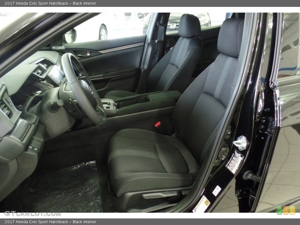Black Interior Front Seat for the 2017 Honda Civic Sport Hatchback #116529390