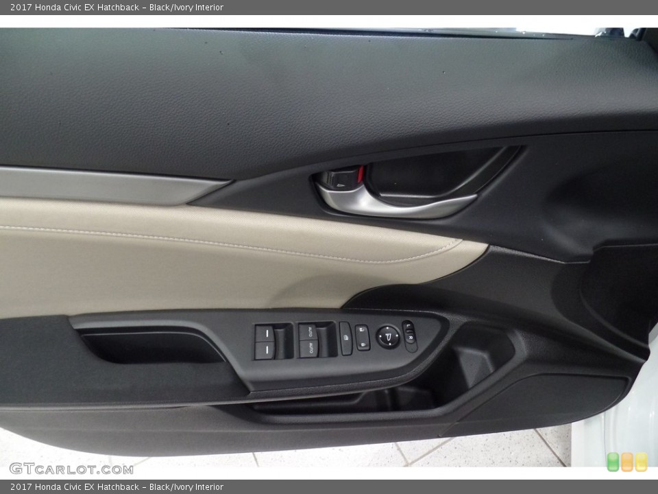 Black/Ivory Interior Door Panel for the 2017 Honda Civic EX Hatchback #116535384