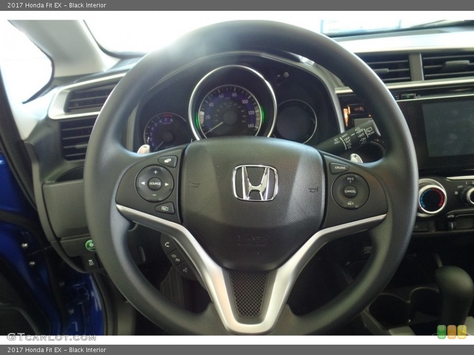 Black Interior Steering Wheel for the 2017 Honda Fit EX #116536110