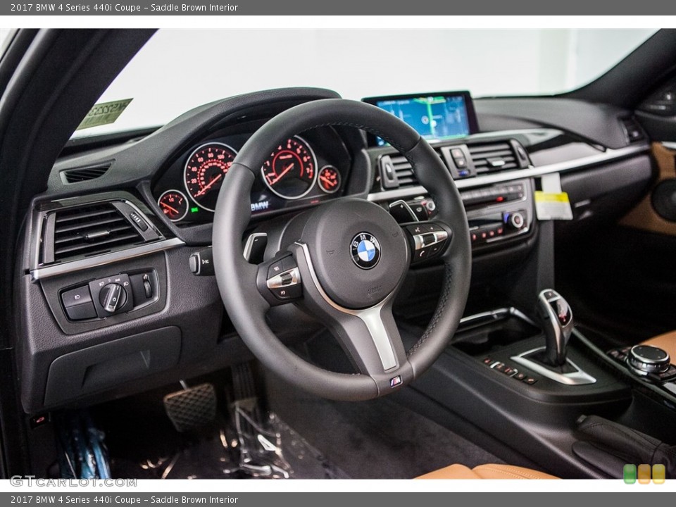 Saddle Brown Interior Dashboard for the 2017 BMW 4 Series 440i Coupe #116541963