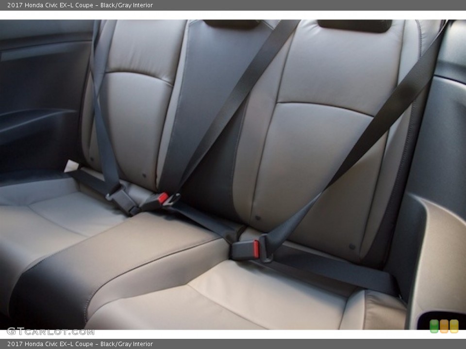 Black/Gray Interior Rear Seat for the 2017 Honda Civic EX-L Coupe #116542353