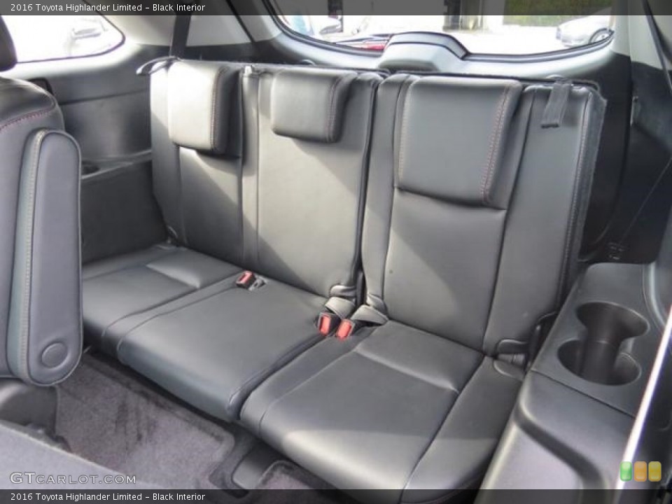 Black Interior Rear Seat for the 2016 Toyota Highlander Limited #116552649
