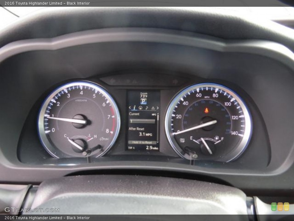 Black Interior Gauges for the 2016 Toyota Highlander Limited #116552802