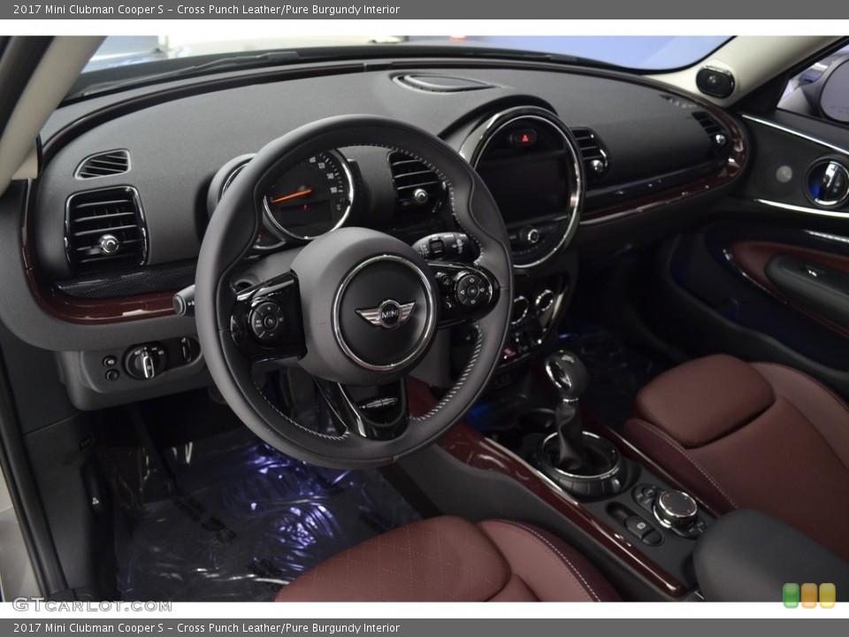 Cross Punch Leather/Pure Burgundy Interior Front Seat for the 2017 Mini Clubman Cooper S #116553678