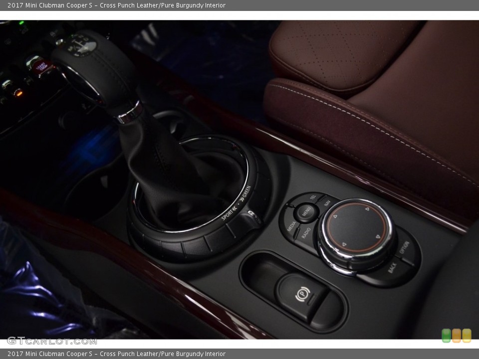 Cross Punch Leather/Pure Burgundy Interior Controls for the 2017 Mini Clubman Cooper S #116553729