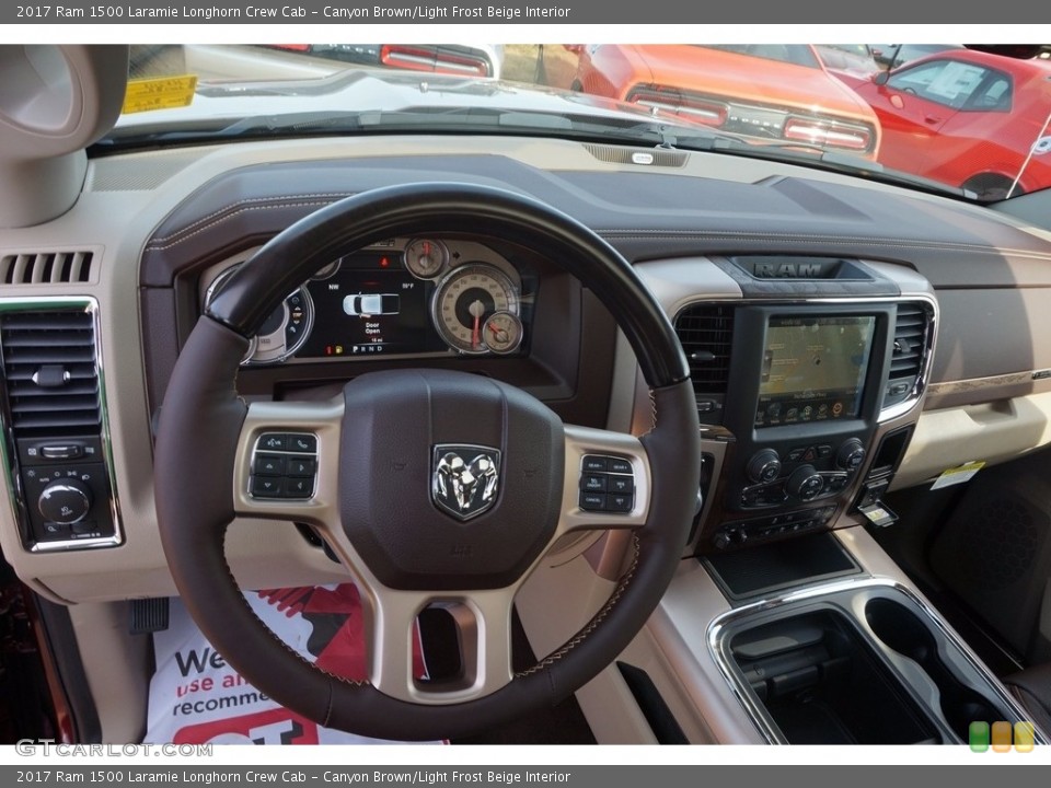 Canyon Brown/Light Frost Beige Interior Dashboard for the 2017 Ram 1500 Laramie Longhorn Crew Cab #116555428