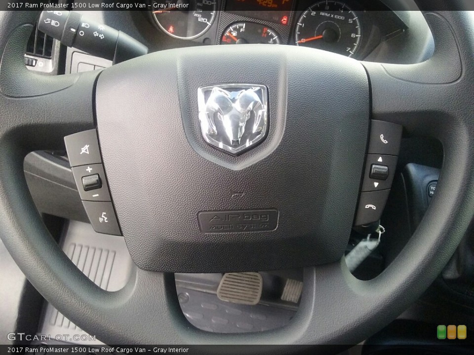 Gray Interior Steering Wheel for the 2017 Ram ProMaster 1500 Low Roof Cargo Van #116558023