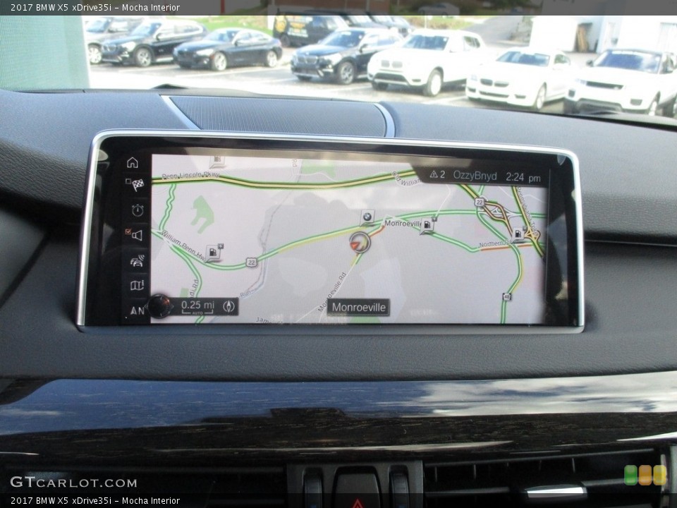 Mocha Interior Navigation for the 2017 BMW X5 xDrive35i #116563726