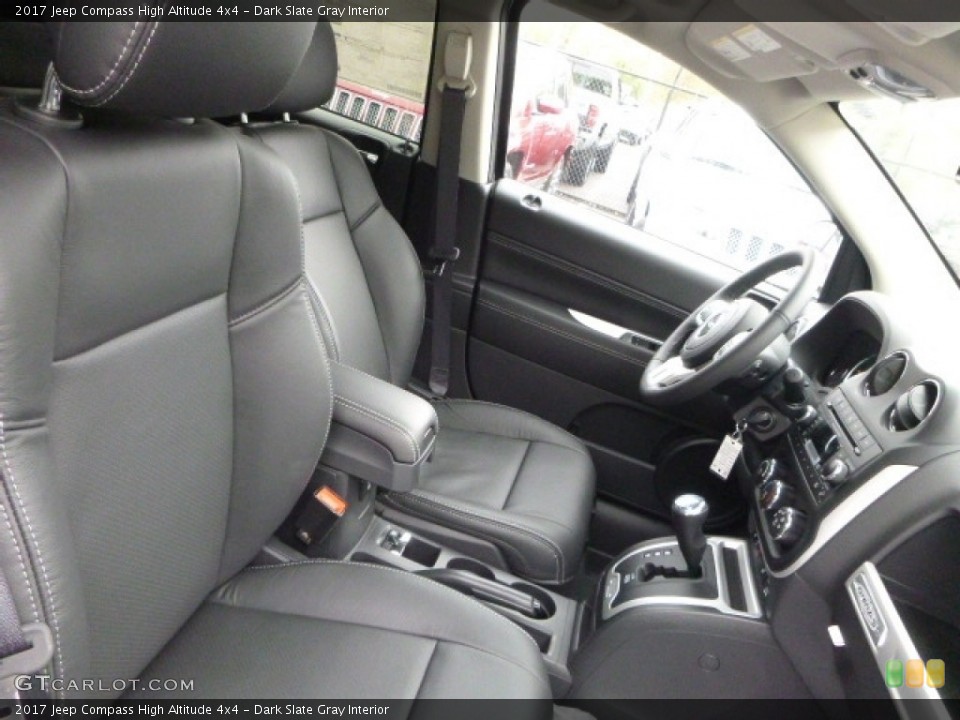 Dark Slate Gray Interior Front Seat for the 2017 Jeep Compass High Altitude 4x4 #116565955