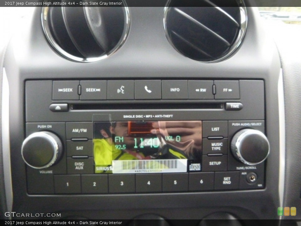 Dark Slate Gray Interior Controls for the 2017 Jeep Compass High Altitude 4x4 #116566138