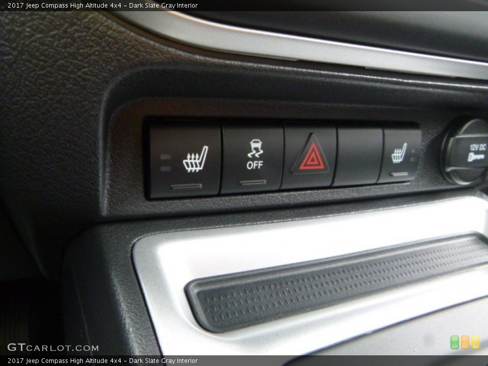 Dark Slate Gray Interior Controls for the 2017 Jeep Compass High Altitude 4x4 #116566153