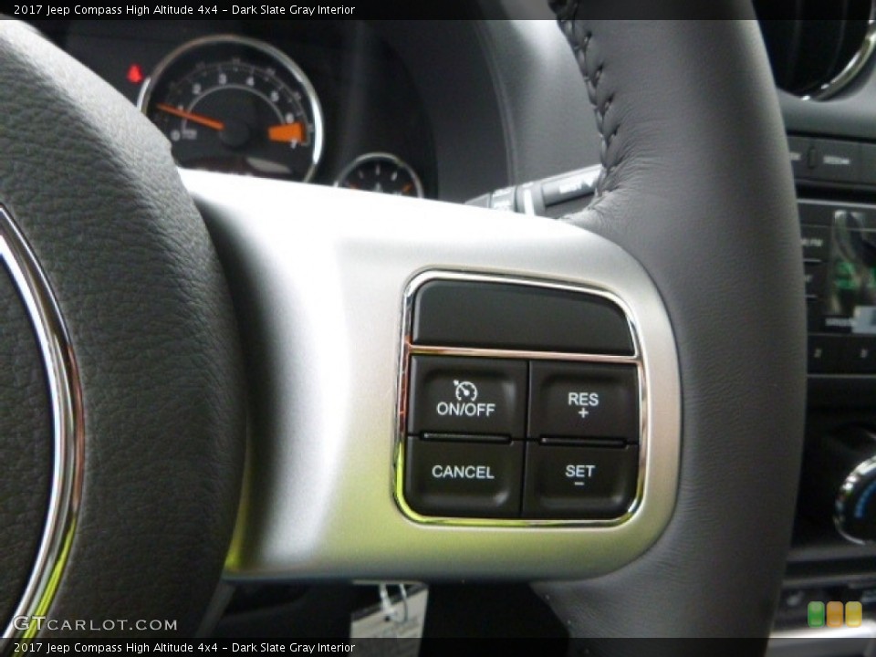 Dark Slate Gray Interior Controls for the 2017 Jeep Compass High Altitude 4x4 #116566180