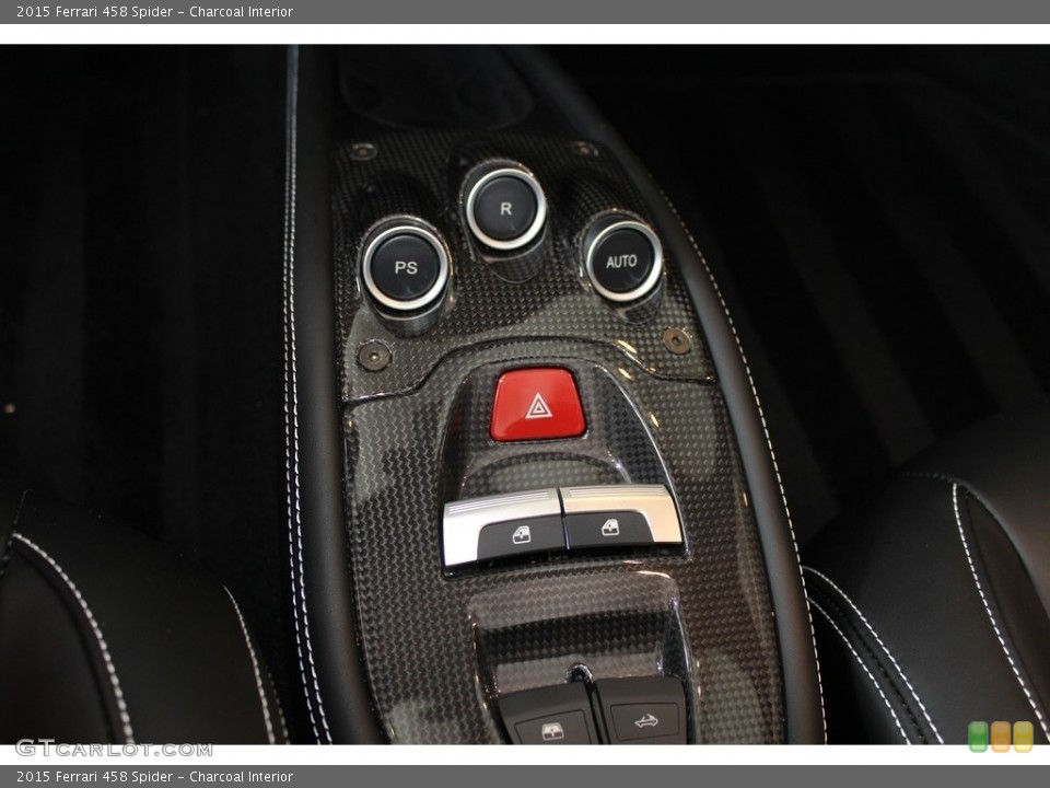 Charcoal Interior Controls for the 2015 Ferrari 458 Spider #116569402