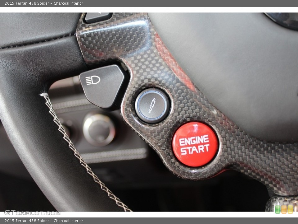 Charcoal Interior Controls for the 2015 Ferrari 458 Spider #116569453