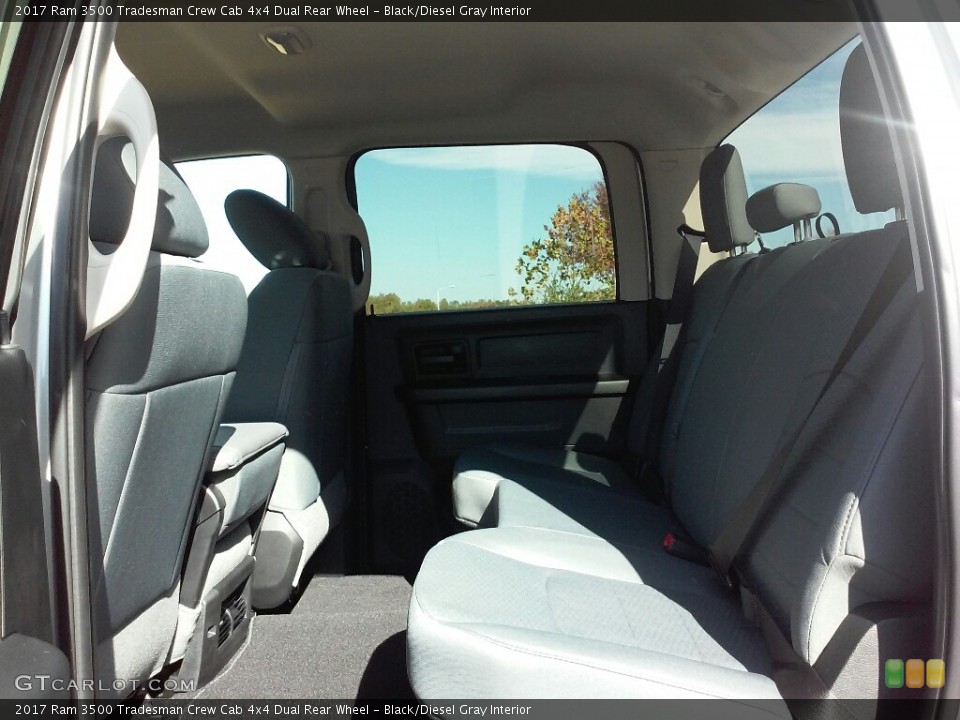 Black/Diesel Gray Interior Rear Seat for the 2017 Ram 3500 Tradesman Crew Cab 4x4 Dual Rear Wheel #116575729