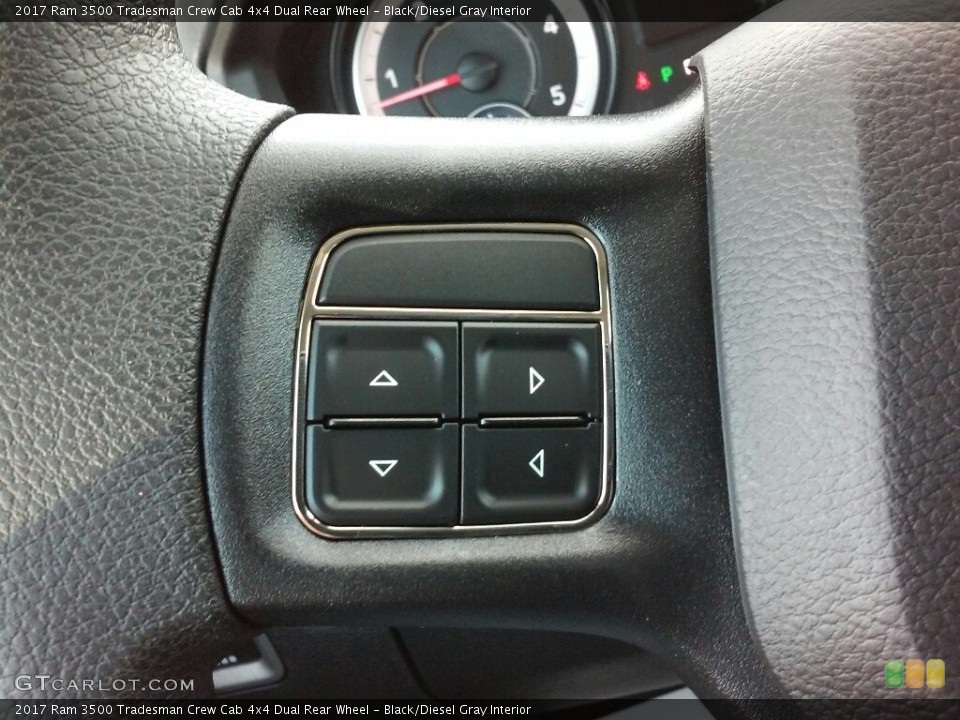 Black/Diesel Gray Interior Controls for the 2017 Ram 3500 Tradesman Crew Cab 4x4 Dual Rear Wheel #116575792