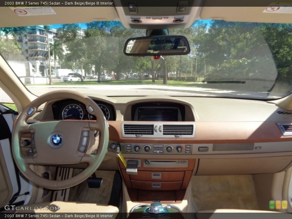 Dark Beige/Beige III Interior Dashboard for the 2003 BMW 7 Series 745i Sedan #116576647