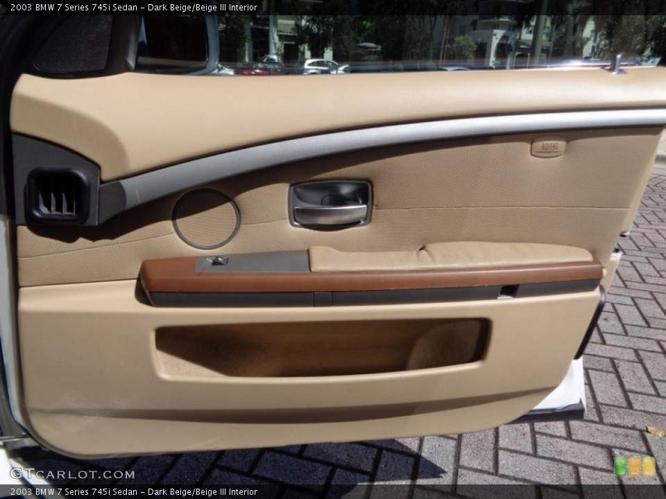 Dark Beige/Beige III Interior Door Panel for the 2003 BMW 7 Series 745i Sedan #116576797