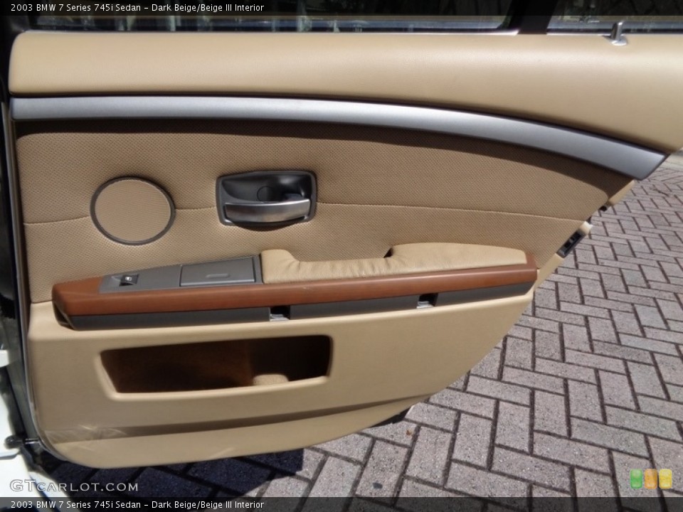 Dark Beige/Beige III Interior Door Panel for the 2003 BMW 7 Series 745i Sedan #116576854