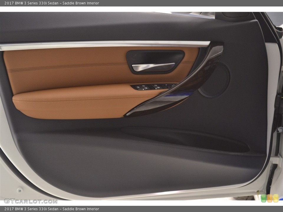 Saddle Brown Interior Door Panel for the 2017 BMW 3 Series 330i Sedan #116585791