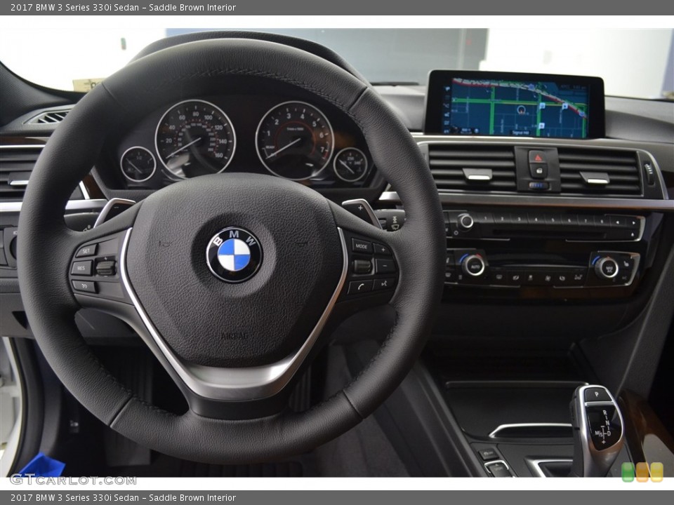 Saddle Brown Interior Dashboard for the 2017 BMW 3 Series 330i Sedan #116585863
