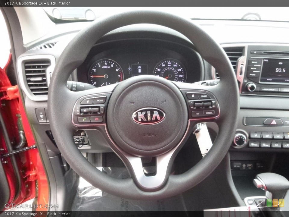 Black Interior Steering Wheel for the 2017 Kia Sportage LX #116588320