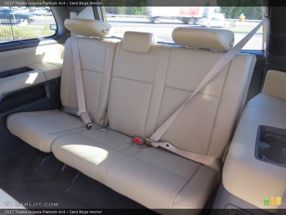 Sand Beige Interior Rear Seat for the 2017 Toyota Sequoia Platinum 4x4 #116589871