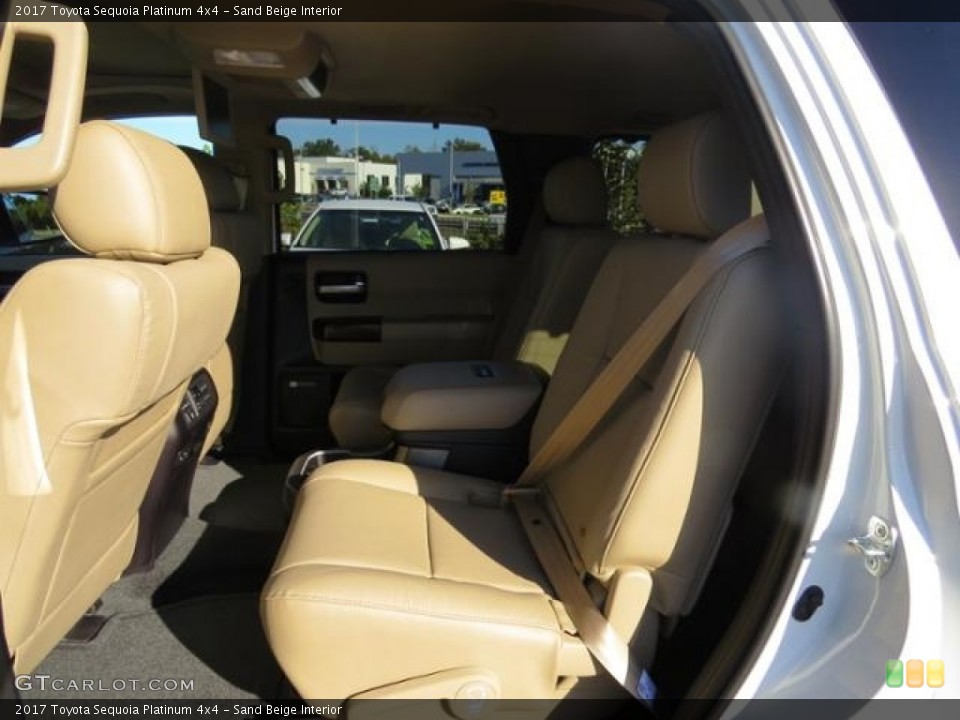Sand Beige Interior Rear Seat for the 2017 Toyota Sequoia Platinum 4x4 #116589892
