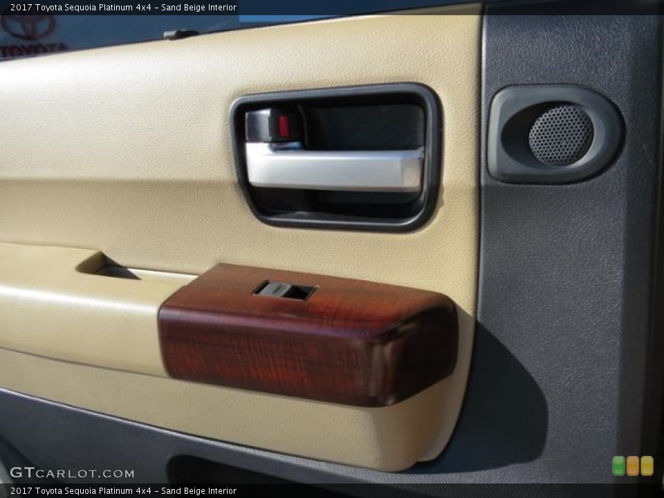 Sand Beige Interior Controls for the 2017 Toyota Sequoia Platinum 4x4 #116589928