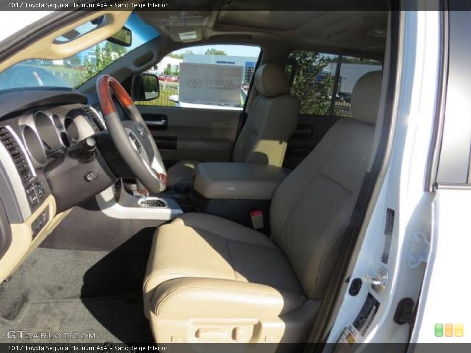 Sand Beige Interior Photo for the 2017 Toyota Sequoia Platinum 4x4 #116589952