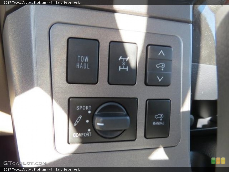 Sand Beige Interior Controls for the 2017 Toyota Sequoia Platinum 4x4 #116590243