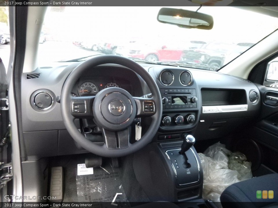 Dark Slate Gray Interior Dashboard for the 2017 Jeep Compass Sport #116594944