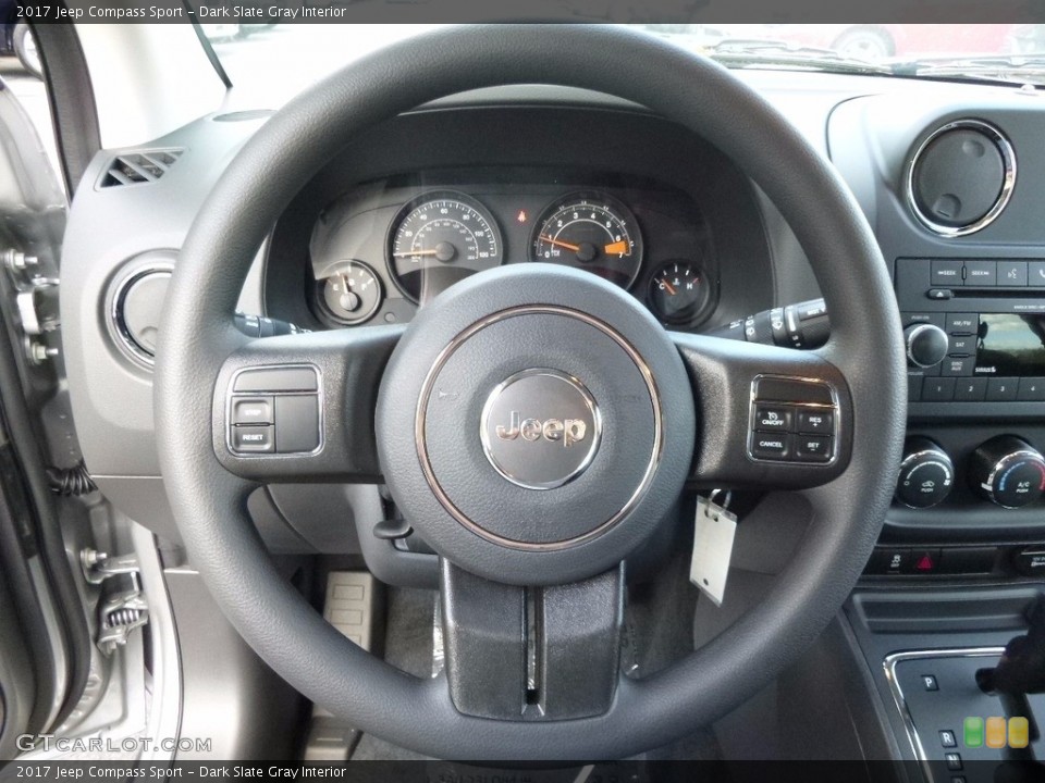 Dark Slate Gray Interior Steering Wheel for the 2017 Jeep Compass Sport #116595016