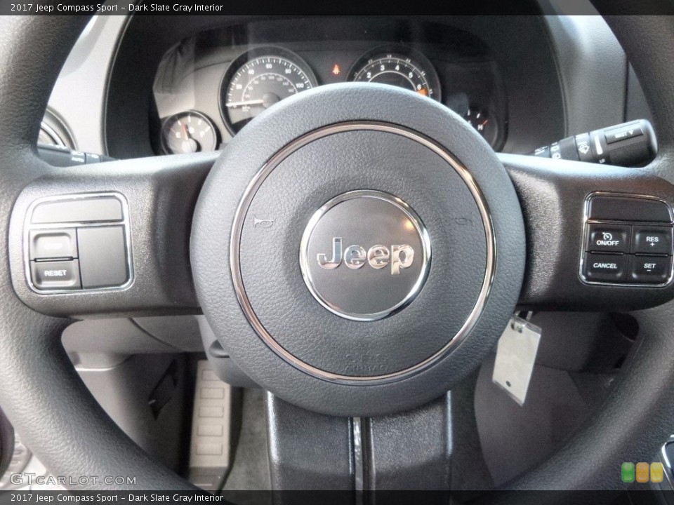 Dark Slate Gray Interior Steering Wheel for the 2017 Jeep Compass Sport #116595043