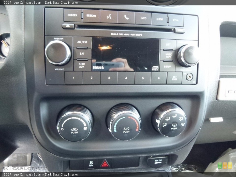 Dark Slate Gray Interior Controls for the 2017 Jeep Compass Sport #116595126