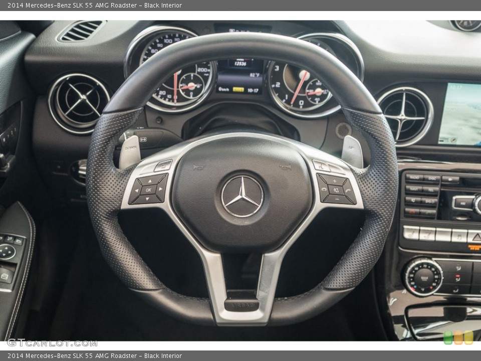 Black Interior Steering Wheel for the 2014 Mercedes-Benz SLK 55 AMG Roadster #116596891